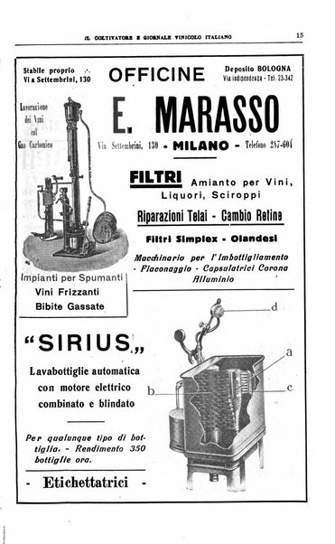 Il coltivatore e giornale vinicolo italiano