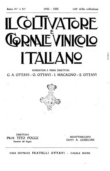 Il coltivatore e giornale vinicolo italiano