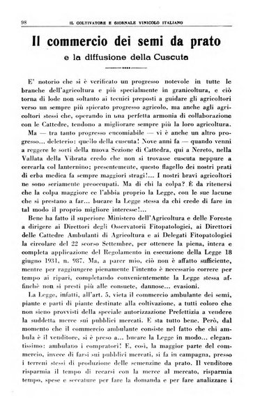 Il coltivatore e giornale vinicolo italiano