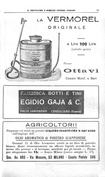 Il coltivatore e giornale vinicolo italiano