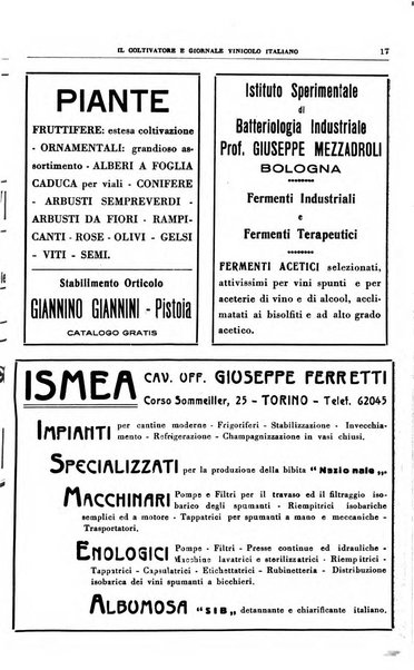 Il coltivatore e giornale vinicolo italiano