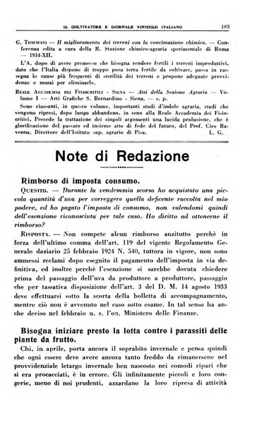 Il coltivatore e giornale vinicolo italiano