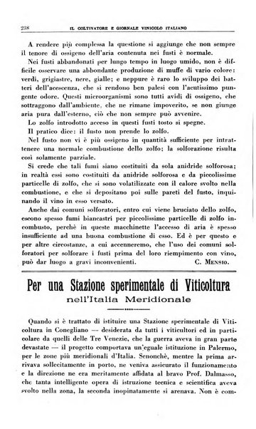 Il coltivatore e giornale vinicolo italiano