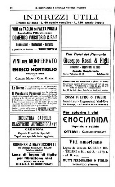 Il coltivatore e giornale vinicolo italiano