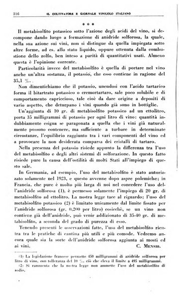 Il coltivatore e giornale vinicolo italiano