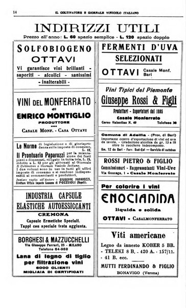 Il coltivatore e giornale vinicolo italiano