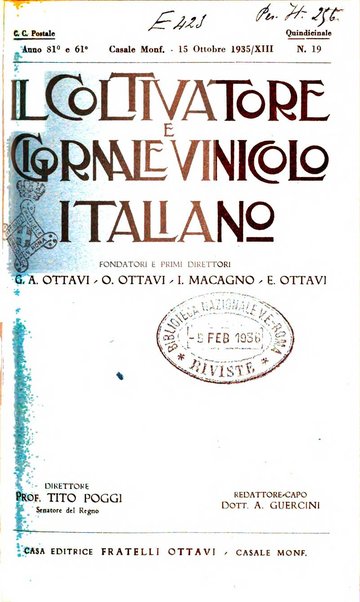 Il coltivatore e giornale vinicolo italiano