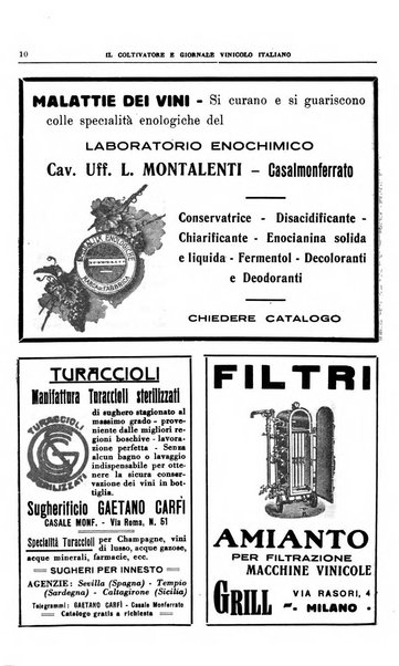 Il coltivatore e giornale vinicolo italiano