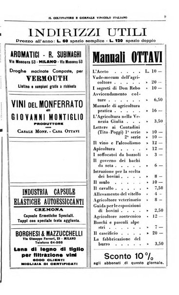 Il coltivatore e giornale vinicolo italiano