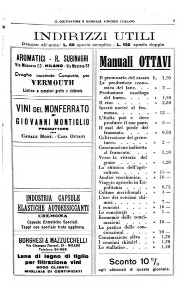 Il coltivatore e giornale vinicolo italiano