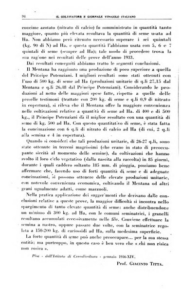 Il coltivatore e giornale vinicolo italiano