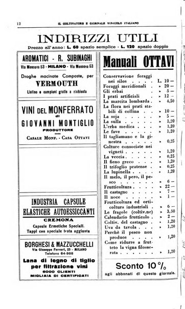 Il coltivatore e giornale vinicolo italiano