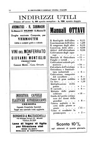 Il coltivatore e giornale vinicolo italiano