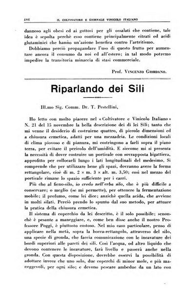 Il coltivatore e giornale vinicolo italiano