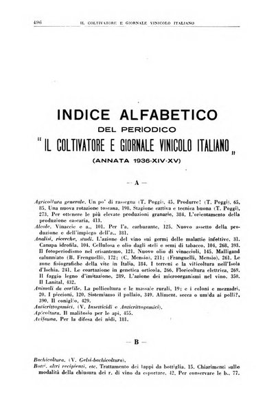 Il coltivatore e giornale vinicolo italiano