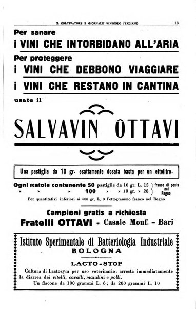 Il coltivatore e giornale vinicolo italiano