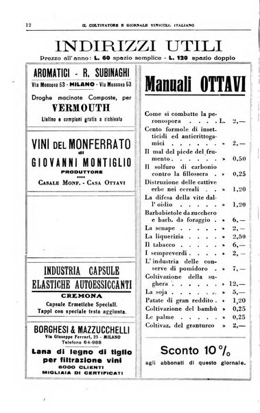 Il coltivatore e giornale vinicolo italiano