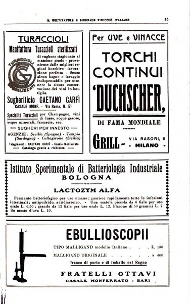 Il coltivatore e giornale vinicolo italiano