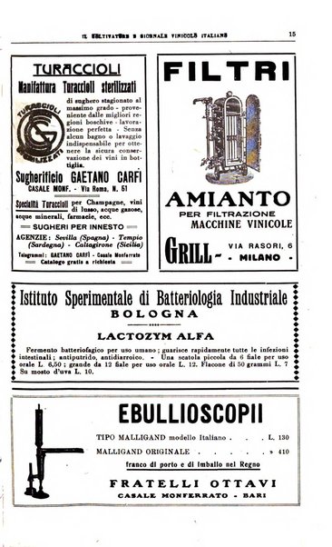 Il coltivatore e giornale vinicolo italiano