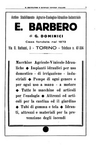 Il coltivatore e giornale vinicolo italiano