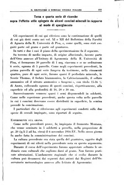 Il coltivatore e giornale vinicolo italiano