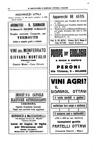 Il coltivatore e giornale vinicolo italiano