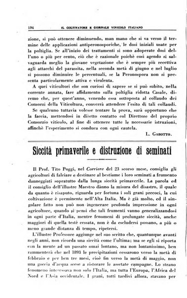 Il coltivatore e giornale vinicolo italiano