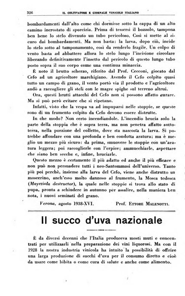 Il coltivatore e giornale vinicolo italiano