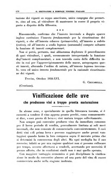 Il coltivatore e giornale vinicolo italiano