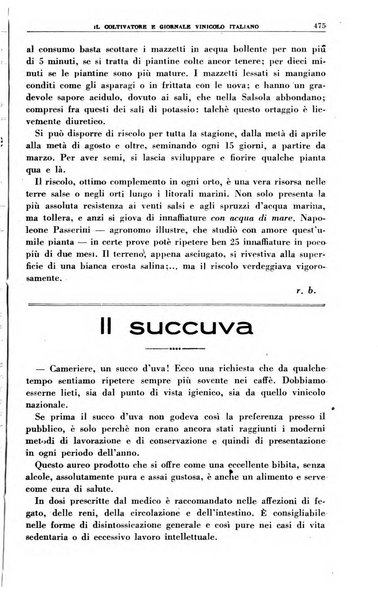 Il coltivatore e giornale vinicolo italiano