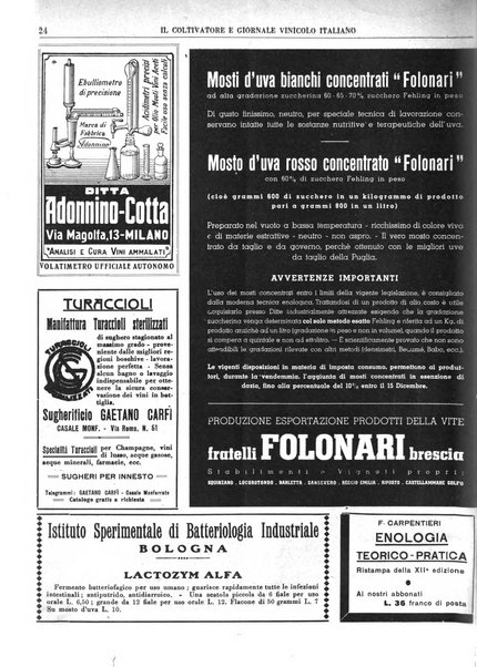 Il coltivatore e giornale vinicolo italiano