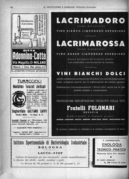 Il coltivatore e giornale vinicolo italiano