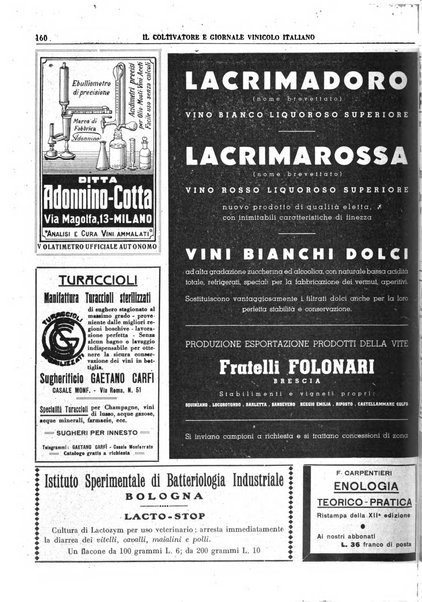 Il coltivatore e giornale vinicolo italiano