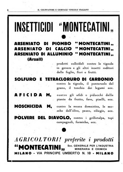 Il coltivatore e giornale vinicolo italiano