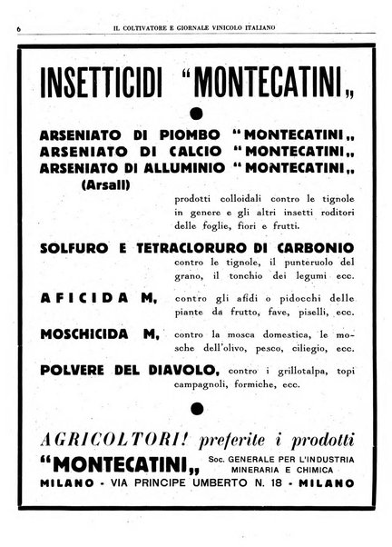 Il coltivatore e giornale vinicolo italiano