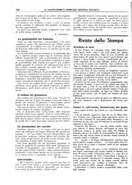 Il coltivatore e giornale vinicolo italiano