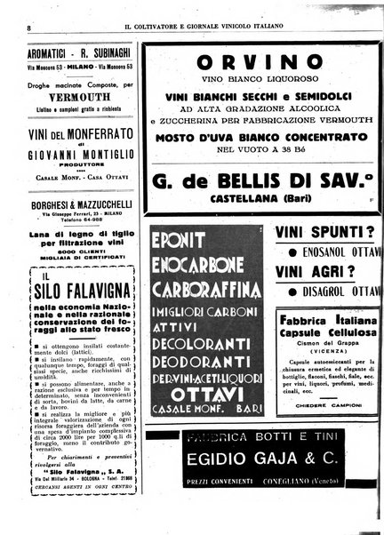 Il coltivatore e giornale vinicolo italiano