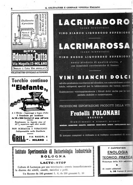 Il coltivatore e giornale vinicolo italiano