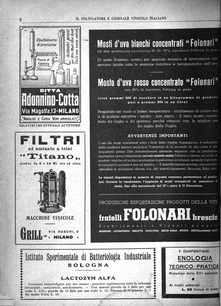 Il coltivatore e giornale vinicolo italiano