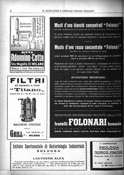 Il coltivatore e giornale vinicolo italiano