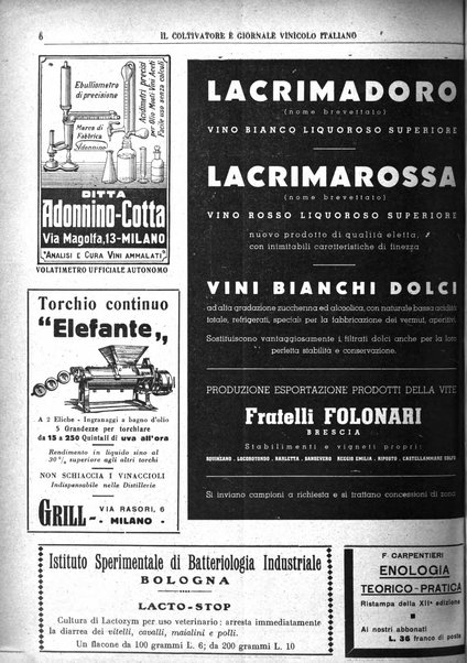 Il coltivatore e giornale vinicolo italiano