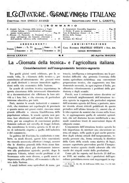 Il coltivatore e giornale vinicolo italiano