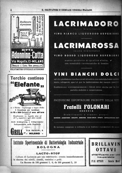 Il coltivatore e giornale vinicolo italiano