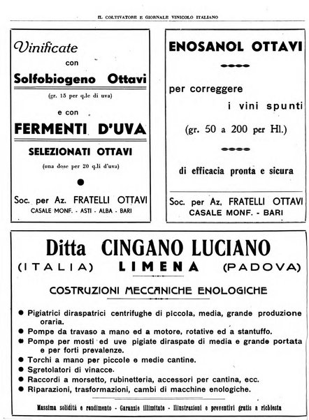 Il coltivatore e giornale vinicolo italiano