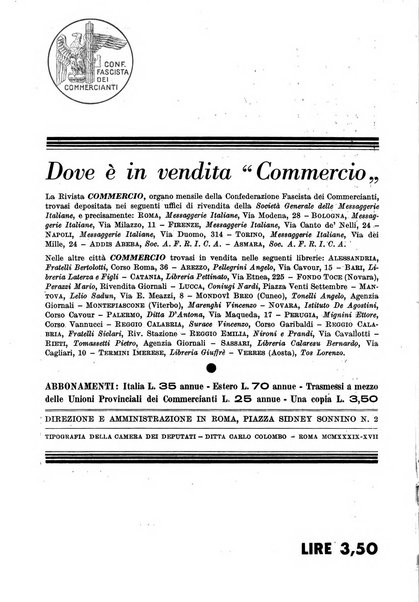 Commercio rivista mensile dell'economia commerciale italiana