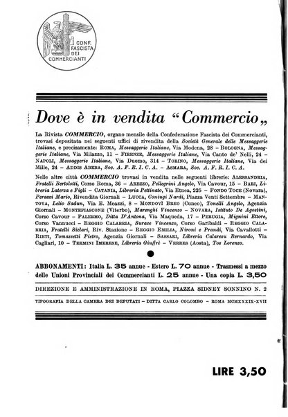 Commercio rivista mensile dell'economia commerciale italiana