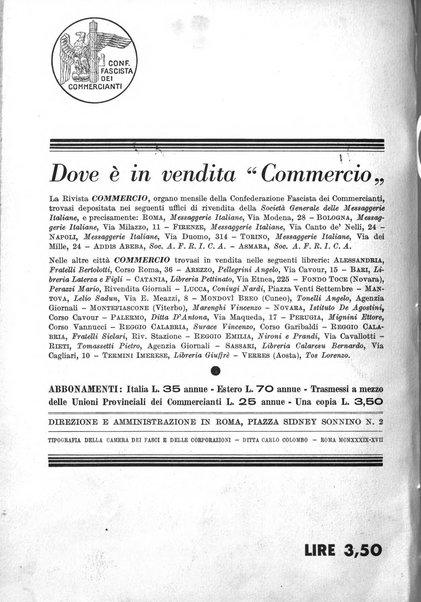 Commercio rivista mensile dell'economia commerciale italiana