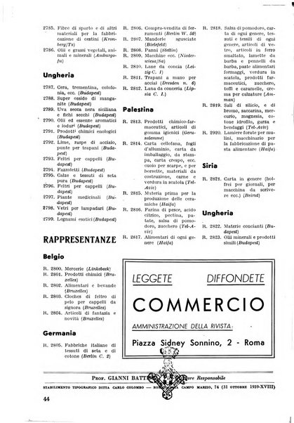 Commercio rivista mensile dell'economia commerciale italiana