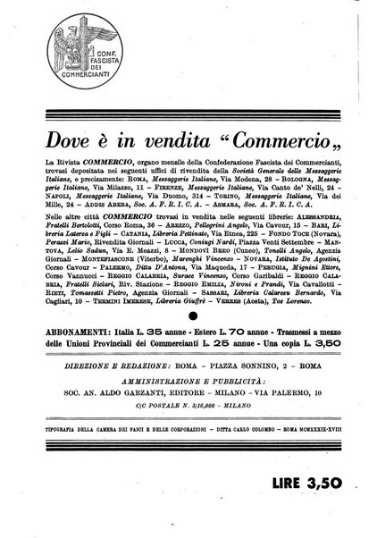 Commercio rivista mensile dell'economia commerciale italiana