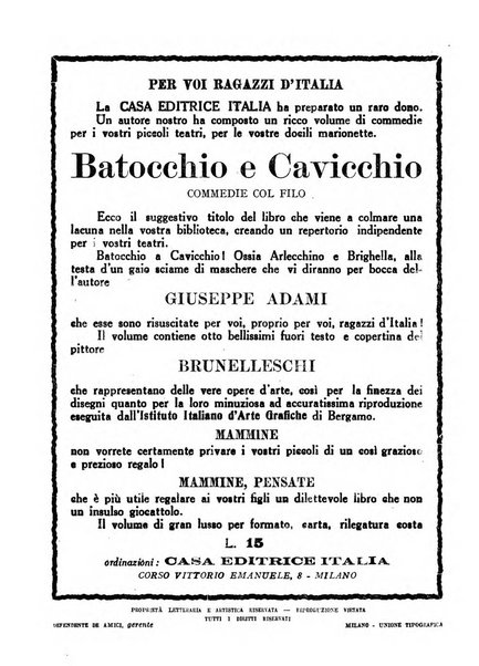 Comoedia fascicolo periodico di commedie e di vita teatrale